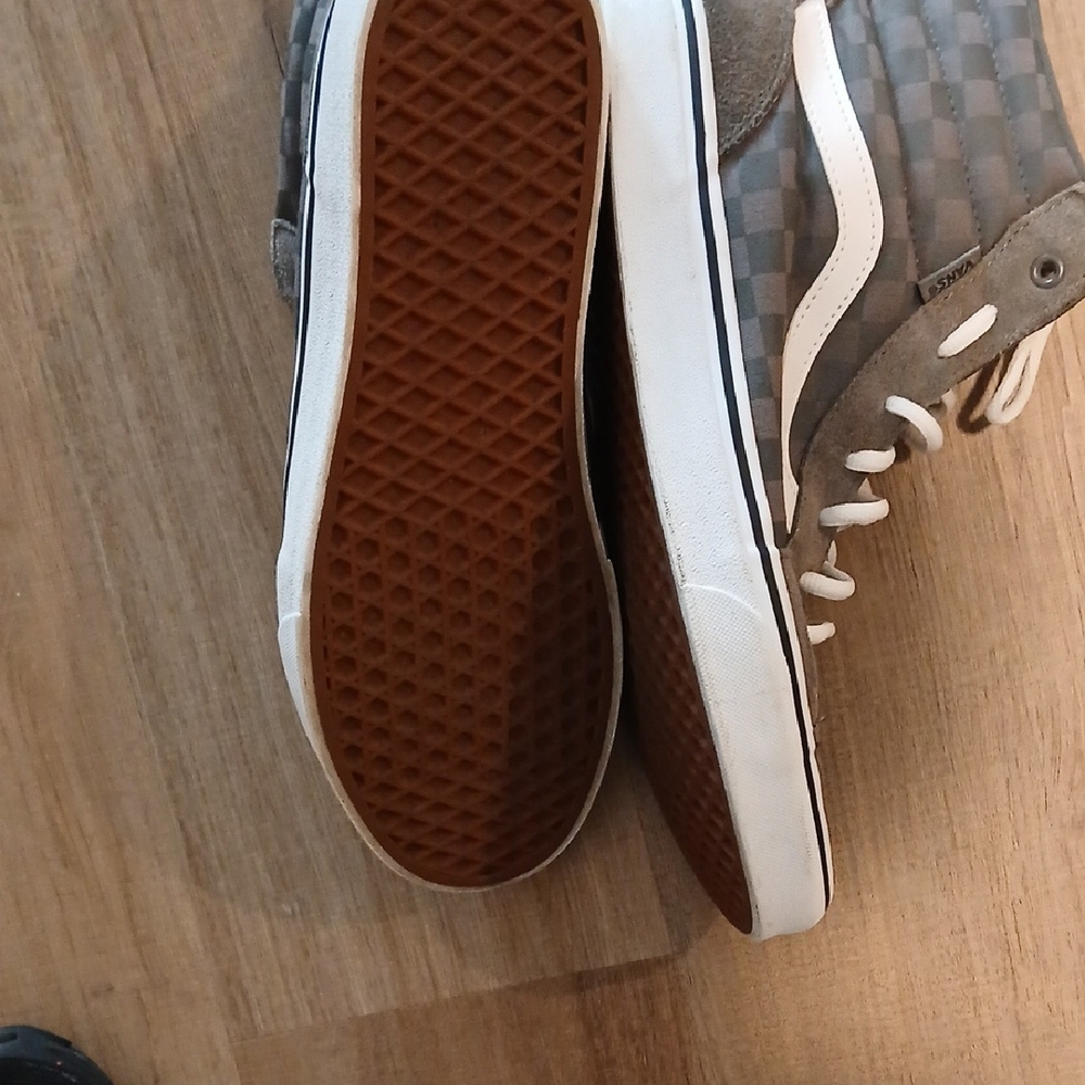 Vans Gray and White High-Top Sneakers - Picture 3 of 6
